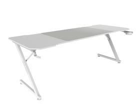 Mars Gaming MGD-X160 Mesa Ergonómica Alfombrilla XXL Soporte Auriculares y Bebida 160x60cm Blanco