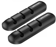 Vention Organizador de Cables en Espiral 3 Puertos 2 Uds Negro