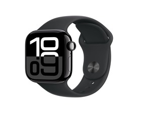 Apple Watch Series 10 GPS + Cellular 42mm Caja Aluminio Negro Azabache con Correa Deportiva Negra M/L 