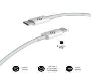 Subblim Cable Plus 100W CC 1M Blanco