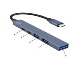 Coolbox MiniDock5 USB-C (USB-C PD/USB-C/2xUSB 2.0/USB 3.0)